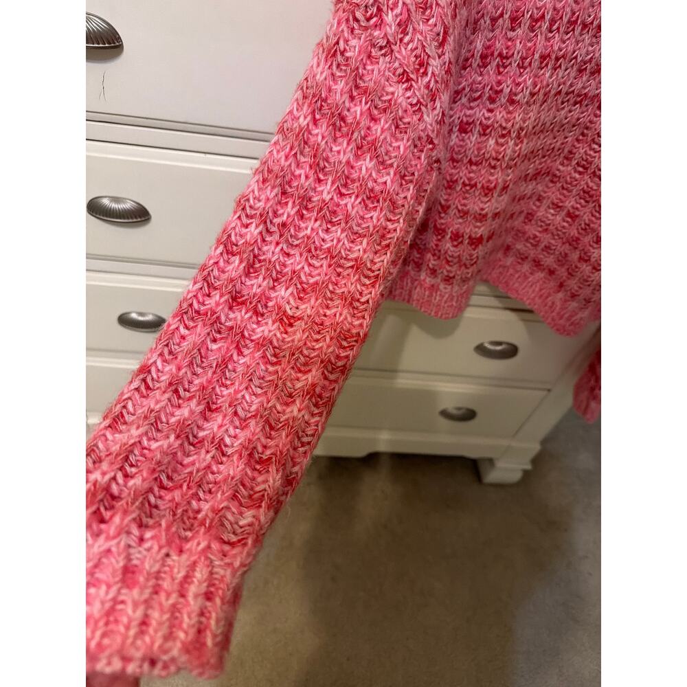 Boden Pink Sweater Women's Small Wide Rib Fluffy Oversized Jumper Pink Wool Twee - Picture 8 of 9